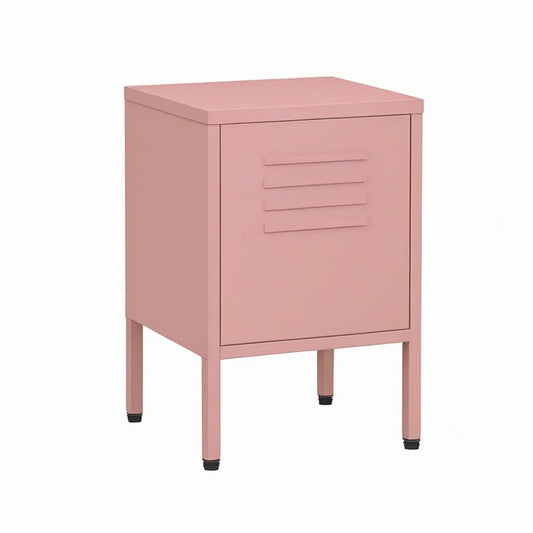 Rosa Stahlschrank mit Tür, 40 x 40 x 55 cm